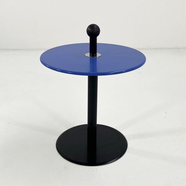 Postmodern Blue Side Table from Ikea, 1980s For Sale - Image 9 of 9