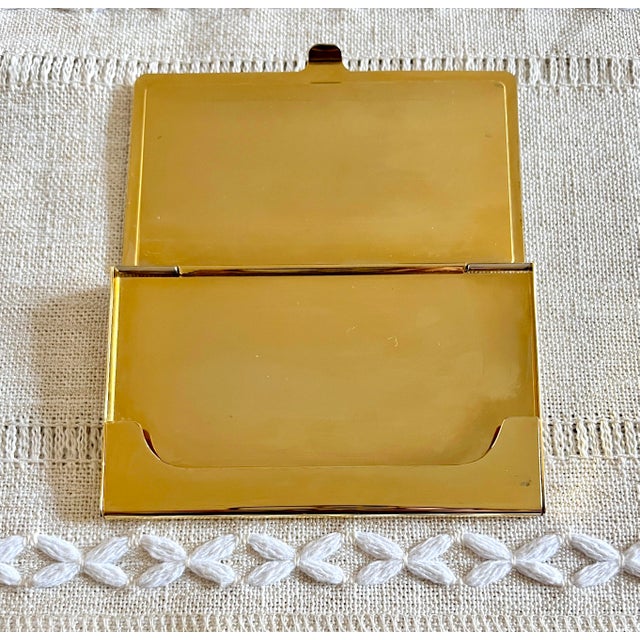 Gold 1990 Fifa World Cup Souvenir Gold Card Holder Cigarette Case Italia ‘90 Italy For Sale - Image 8 of 11