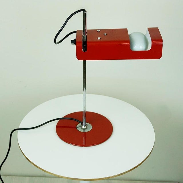 Red Spider Table Lamp attributed to Joe Colombo for O-Luce, Italy, 1960s For Sale - Image 3 of 16