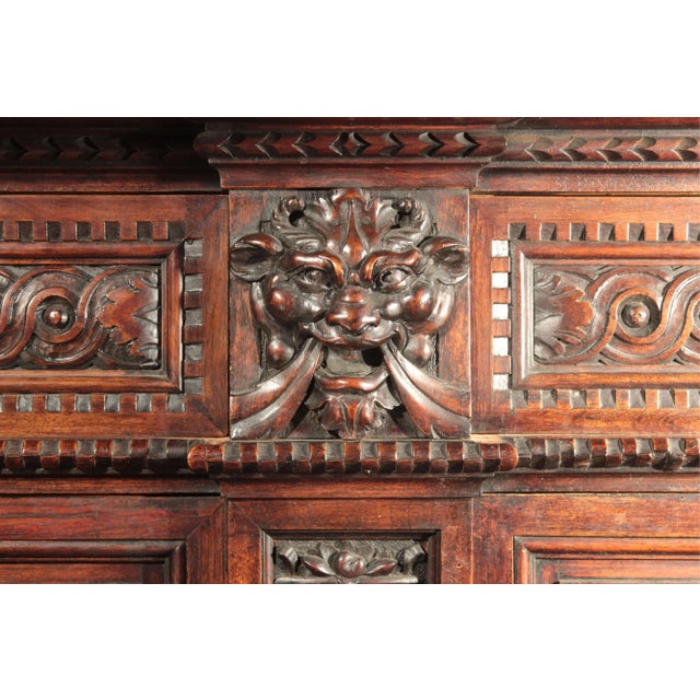 Antique Renaissance Style Carved Sideboard For Sale - Image 10 of 14
