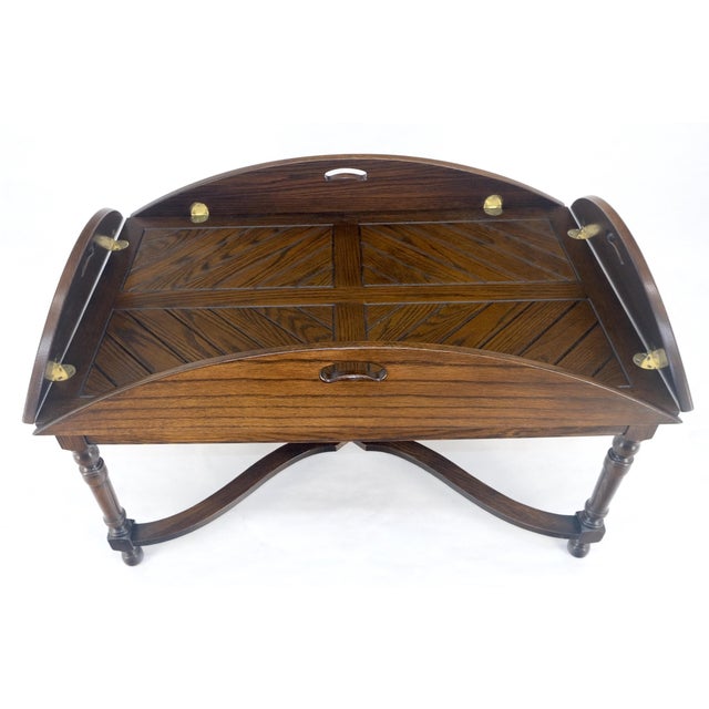 Spanish Colonial Turned Legs Drop Leaves Butlers Tray Coffee Table MINT