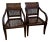 Vintage Louis IV Carved Mahogany Arm Chairs For Sale