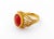 Contemporary 18k Yellow Gold Faux Coral Ring For Sale - Image 3 of 6