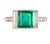 Art Deco 1.58 Carat No Oil Colombian Emerald & Diamond 3 Stone Platinum Ring For Sale - Image 14 of 15