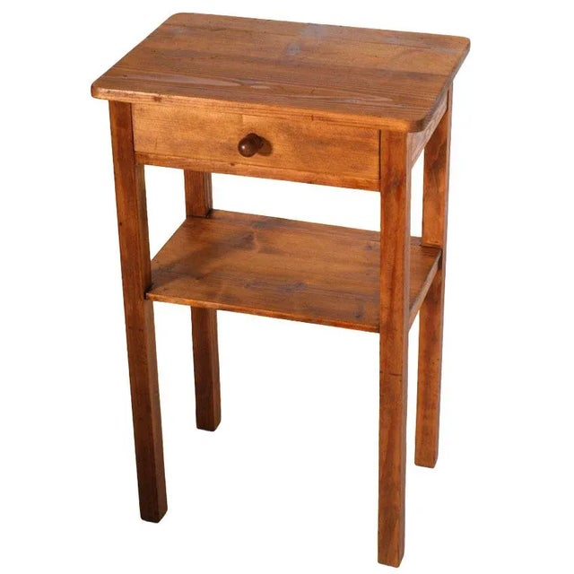 1920s Vintage Pine Nightstand, 1920s For Sale - Image 5 of 5