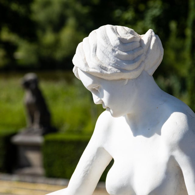Reclining Female Nude in Marble, Early 20th Century, Marble For Sale - Image 9 of 12