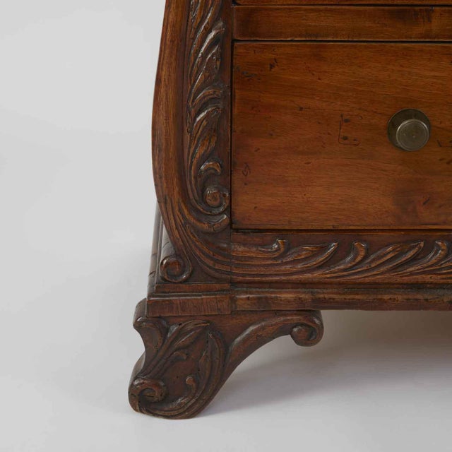 Wood Walnut Lyre Chest with Three Drawers, 1800 For Sale - Image 7 of 9
