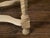 Traditional 19th Century, Bleached Walnut Console Table with White Marble Top, Faceted Legs For Sale - Image 3 of 12