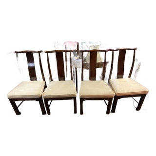 Late 20th Century Ming Style Dining Chairs Set Of 4 For Sale