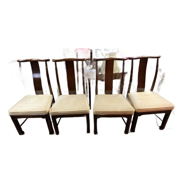 Late 20th Century Ming Style Dining Chairs Set Of 4 For Sale