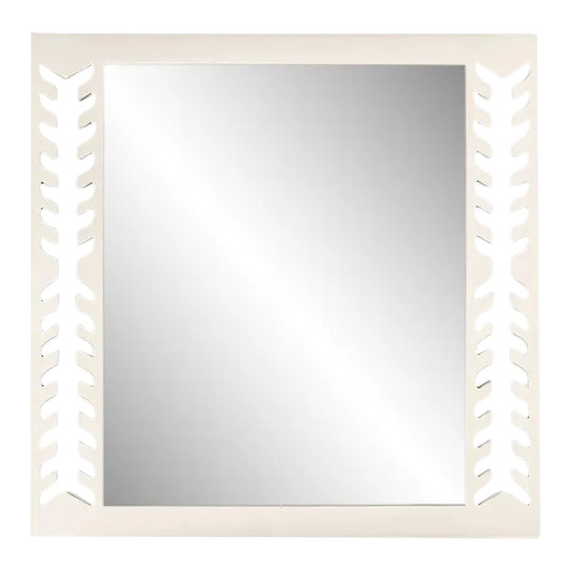 Fleur Home Audubon Spruce Square Mirror in Swiss Coffee, 30x30 For Sale