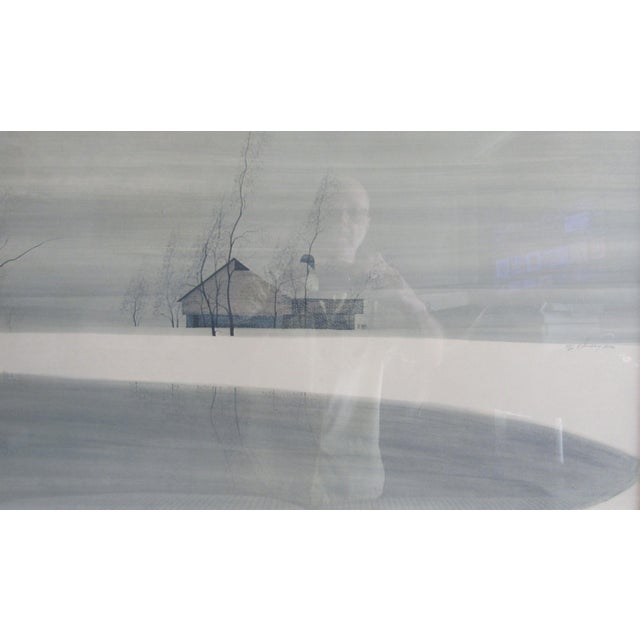 1970s 1978 Patricia Buckley Moss Greg Copeland Geese on Frozen Pond Signed Lithograph, Framed For Sale - Image 5 of 12