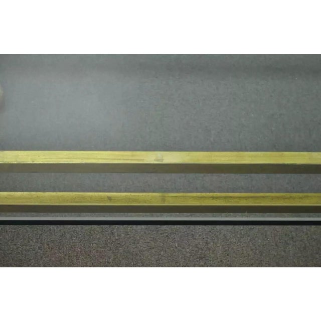 Gold Vintage Arturo Pani Style Hollywood Regency Gold Gilt Iron & Glass Coffee Table For Sale - Image 8 of 10