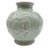 Late 20th Century Maitland Smith Thai Celadon Crackle Glazed Porcelain Vase With Elephant Relief For Sale - Image 5 of 8