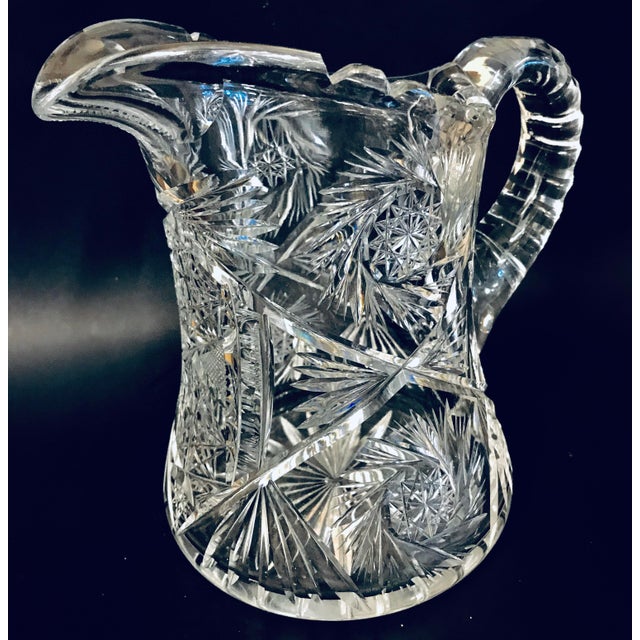 American Brilliant Cut Glass Pitcher Chairish