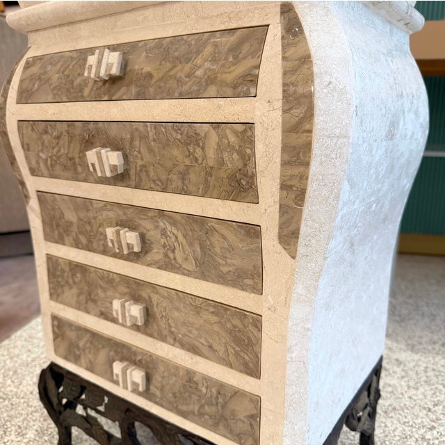 1980’s Tessellated Stone Chest of Drawers/Jewelry Armoir For Sale In New York - Image 6 of 12