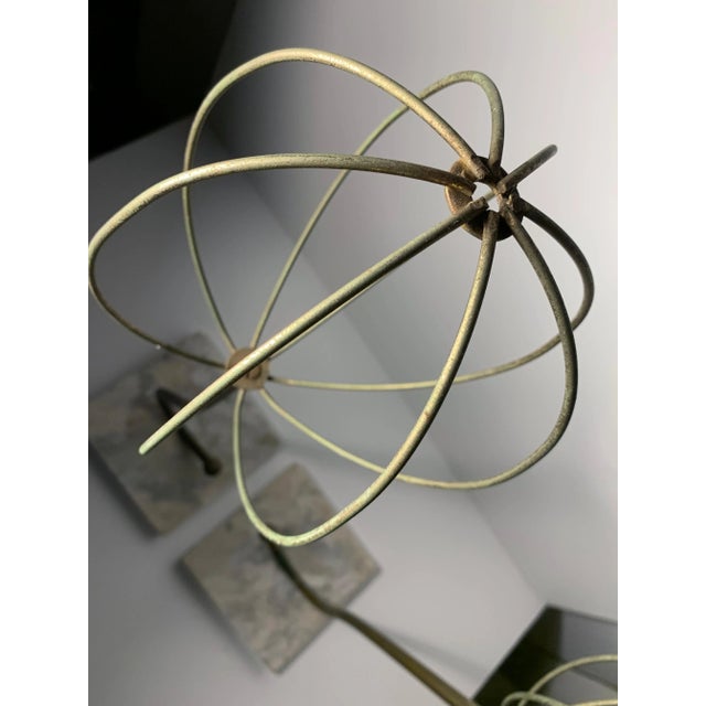 Metal Vintage Brass Wire Mannequin Heads / Hat Rack Stand - A Pair For Sale - Image 7 of 8