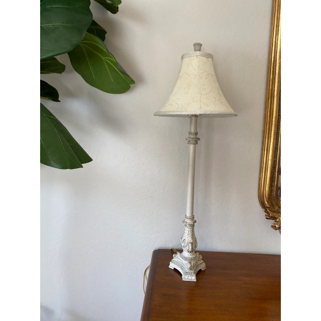 Antique White 21st Century French Table Lamp For Sale - Image 8 of 8