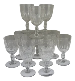 19th Century Wine Glasses, 1890s, Set of 12