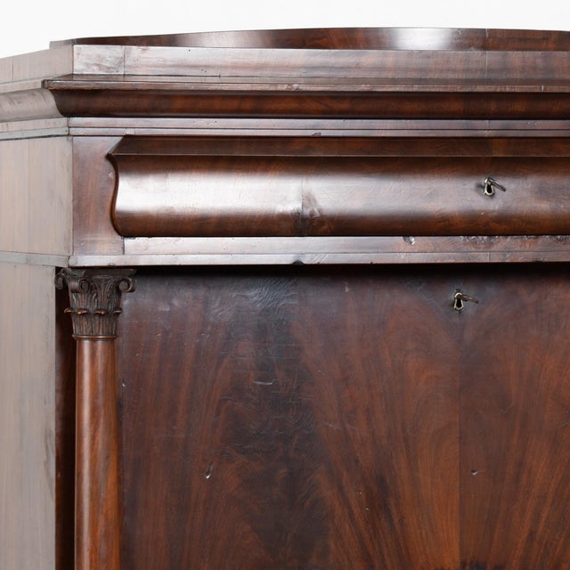 Early 19th Century 19th Century German Mahogany Biedermeier Secretary Bureau For Sale - Image 5 of 9