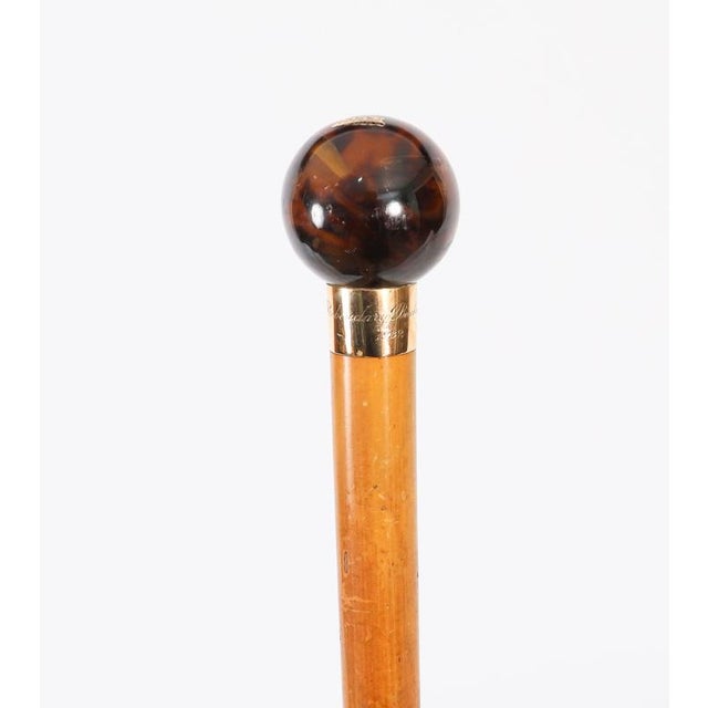 Gold Antique Walking Stick Cane in 18k Gold, 1800s For Sale - Image 8 of 11