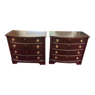 Vintage Statton Bowfront Nightstand Chests - a Pair For Sale
