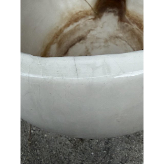 Pair Vintage Ceramic Roaring Tiger Bear Head Planters MCM Hollywood Regency For Sale - Image 4 of 15