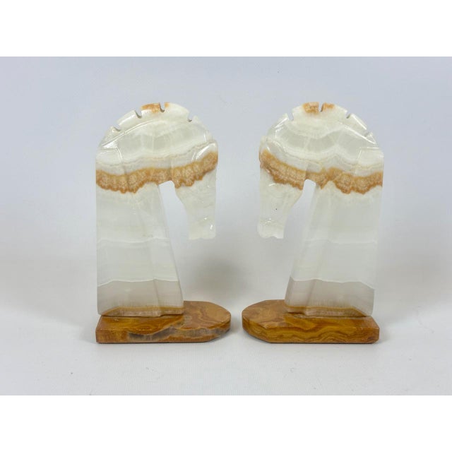 Pair of bookends made in Mexico in 1970's. The bookends are made of onyx. Very good condition.