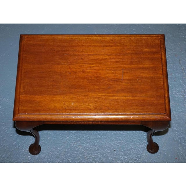 Wood Vintage Harwood Queen Anne Low Table For Sale - Image 7 of 12