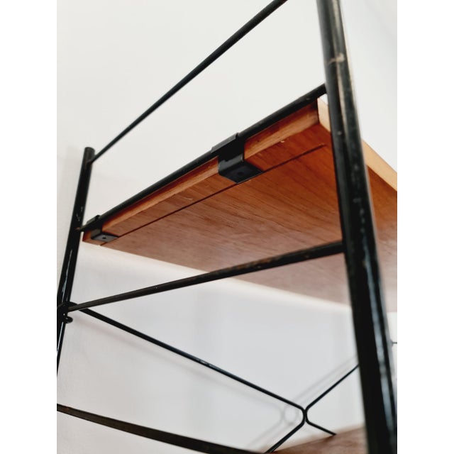 Vintage String Bookshelf in Walnut from WHB Germany, 1950s For Sale - Image 4 of 18