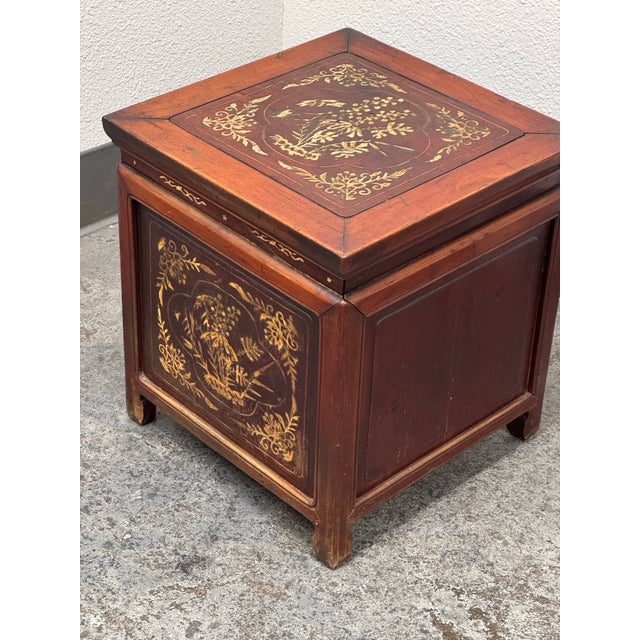 Chinese Bone Inlay Square Storage Chest, Antique For Sale - Image 9 of 12