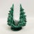 Vintage glazed ceramic Christmas napkin holder with holly berry decor at base.