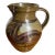 Vintage Glazed Earthenware Pottery Pitcher For Sale