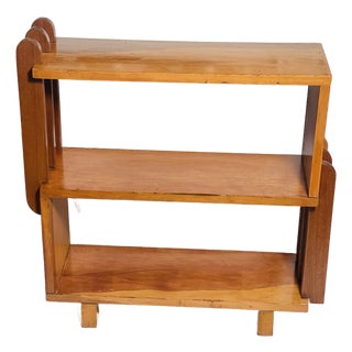 1920 Th American Art Deco Wood Book Shelf Standing For Sale