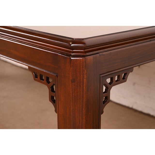 Drexel Chippendale Mahogany Extension Dining Table, Newly Refinished For Sale - Image 10 of 16