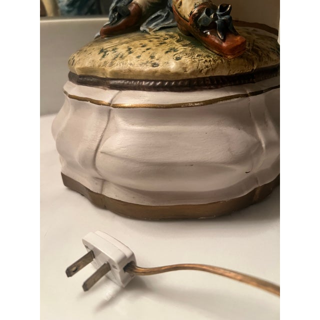 1964 Azzolin Brothers Ceramic Table Lamp - Blue Boy For Sale In Los Angeles - Image 6 of 6
