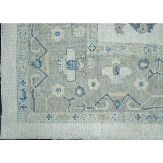 Early 21st Century Turkish Oushak Rug 12'3" x 14'3" #18074 For Sale - Image 5 of 8