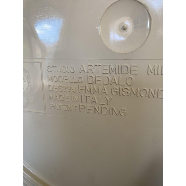 In very good overall condition, just a few signs of wear visible in the photos. Produced in 1966 by Artemide in ABS...