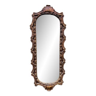 1980s Ornate Gold Italian Full Length Mirror For Sale