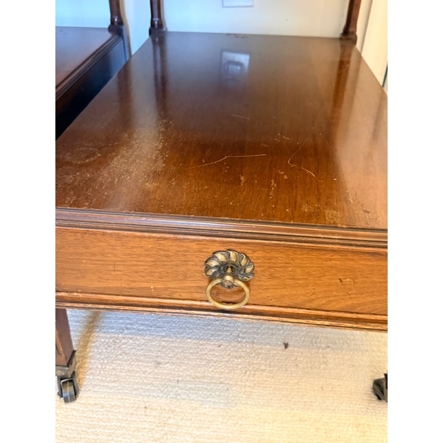 Early 20th Century Pair of Vintage Georgetown Galleries Two Tier End Tables For Sale - Image 5 of 12