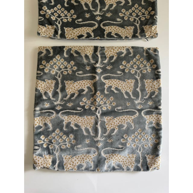 Schumacher Shumacher Woodland Leopard Velvet Pillow Covers For Sale - Image 4 of 5