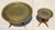 1960s Vintage Moroccan Hand-Engraved Brass Tray Coffee & Side Table Set, 1960s For Sale - Image 5 of 18