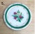 19 Century Green Floral Porcelain Plate, Set of 3 For Sale - Image 3 of 7