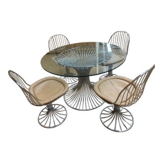 1960s Gastone Rinaldi Sabrina Dining Table and Chairs - Set of 5 For Sale