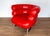 Vintage Red Leather Lounge Chair by Eileen Gray, 1980s For Sale - Image 11 of 18