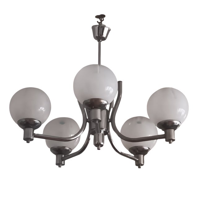 Vintage Glass Chandelier from Mazzega, 1970s For Sale