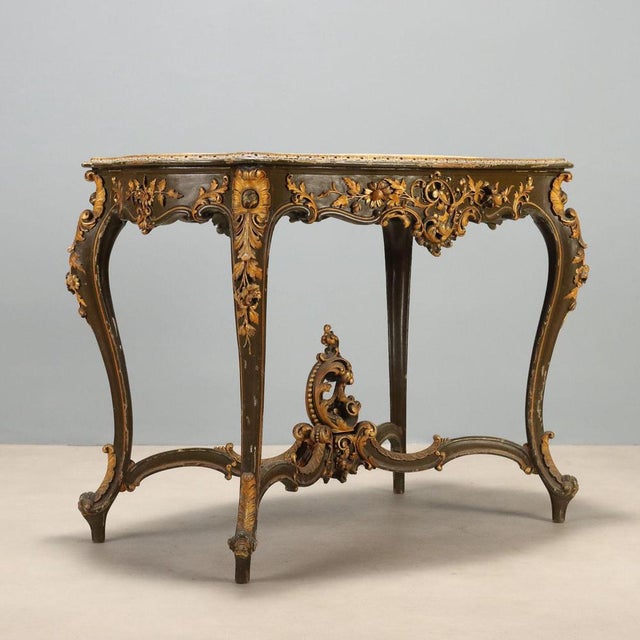 Italian Baroque Carved Wood Table For Sale - Image 10 of 11