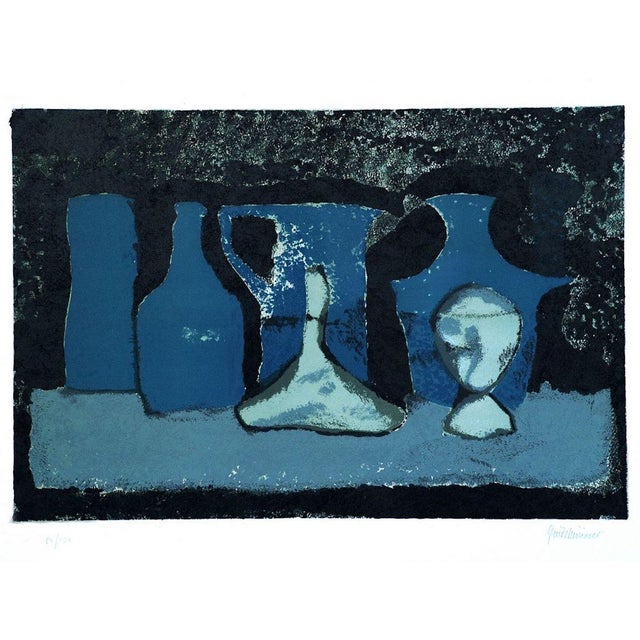 Pots in the Shade - Original Lithograph by Guido Mirimao - 1970 ca. 1970 For Sale