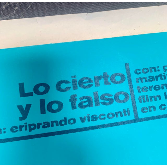 1970s 1973 Original Cuban Icaic Silkscreen Movie Poster "Lo Cierto Y Lo Falso" by Julio Eloy For Sale - Image 5 of 6