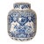 Delft Vase Jar Chinese Kangxi Style Chinoiserie Blue White Pottery For Sale